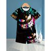 Summer Children's Set Features 3D Printing, Cool and Comfortable, and Is Made of Polyester and Breathable