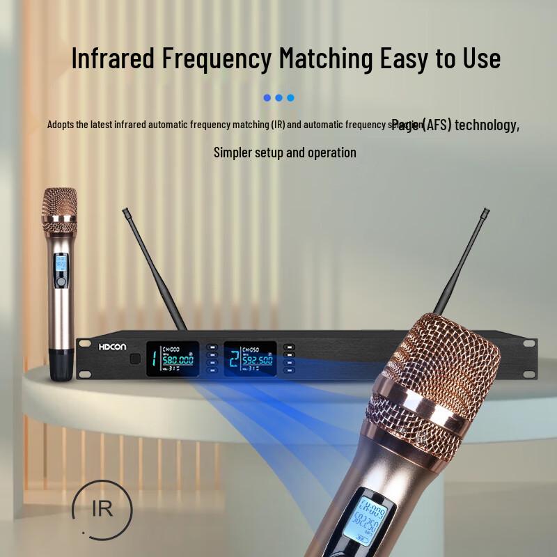 HDCON HT-P220S8 UHF Handheld Wireless Microphone System (CN version)