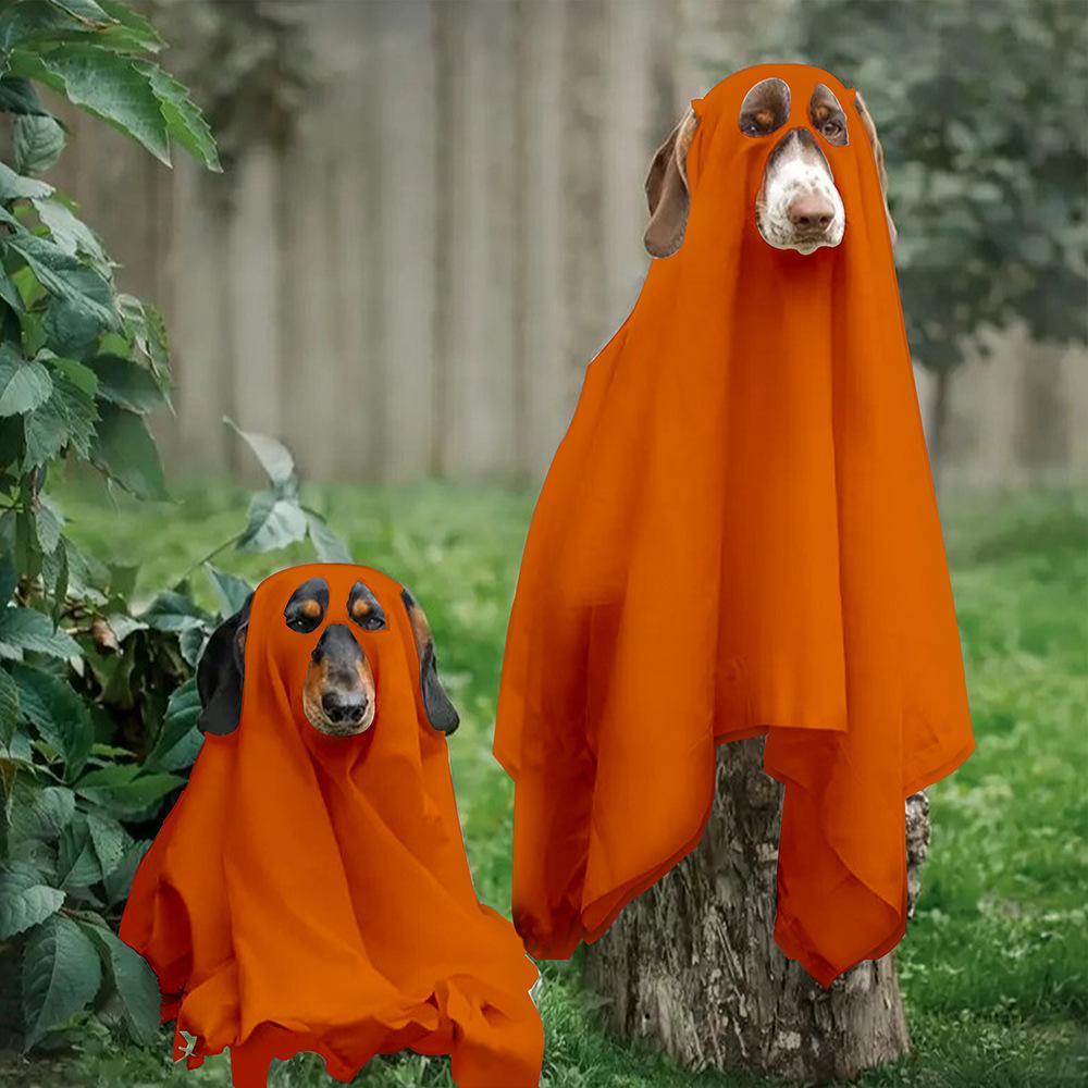 Halloween Party Ghost Costume Props Decorate Halloween Ghost Costume Dog Cosplay Cape
