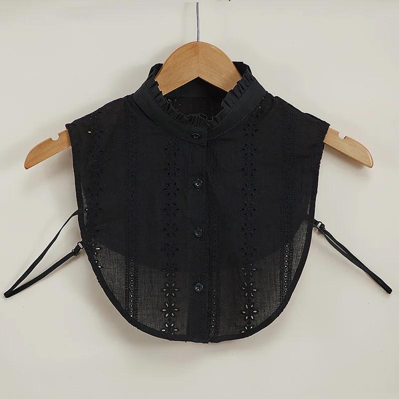 Linbaiway Black White Stand Fake Collar for Women Shirt Blouse Detachable Shirt Collar False Collar Blouse Removable Nep Kraagie