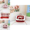Charming Cartoon Style Red Pu Childrens Handbag With Breathable And Durable Design For Young Girls