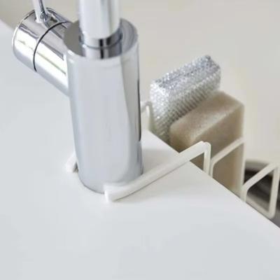 Multi-functional Kitchen Cleaning Pad Storage Rack Lattice Organization Space Saving Sink Storage Rack Drain Tank Design