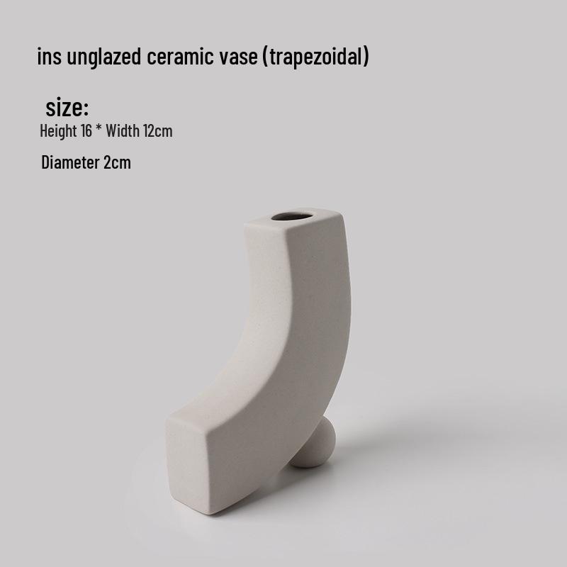 Minimalist Wabi-Sabi Ceramic Vase - Modern Abstract Art Design for Home Decor
