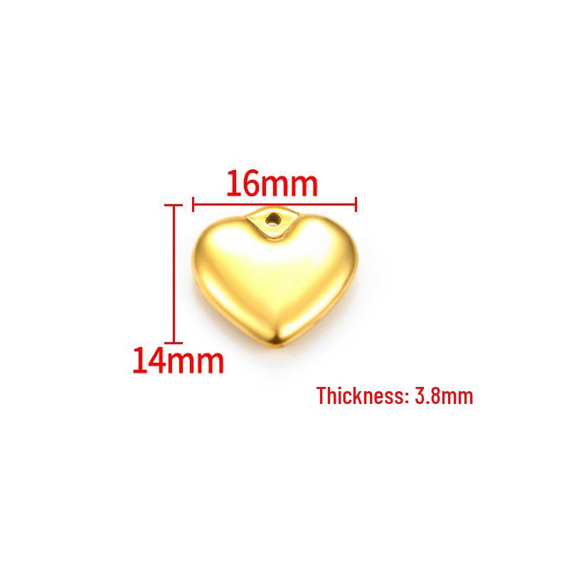 Stainless Steel Heart Lock Pendant for DIY Necklaces & Bracelets - Couple's Fashion Accessory