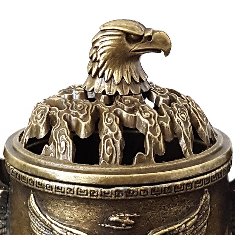 New New Alloy Incense Burner Hollow Out Four Legged Stick Holder Mini Sandalwood Censer Home Decoration