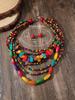 New Bohemian Handmade Beaded Seed Bead Necklace European American Exaggerated Retro Style Women Jewelry