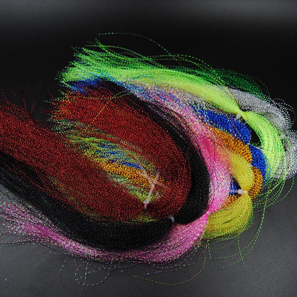 Artificial Bait Twisted Flashabou Tinsel Fly Fishing Tying Crystal Flash For Jig Hook Shinning Fishing Lure Making