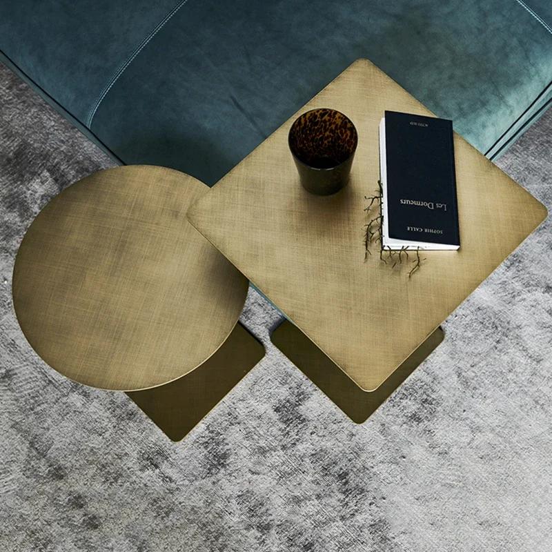 Home Decoration Accessory Living Room Furniture Sofa Side Tables Nordic Metal Lifting Coffee Indoor Table Mobile Bedside Table