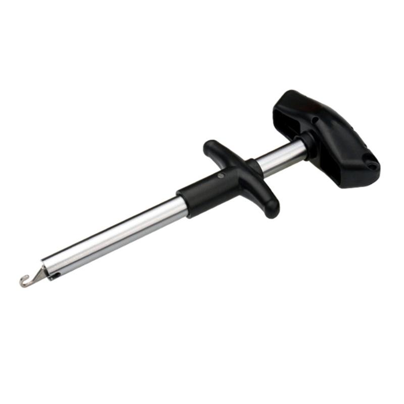 Portable Fishing Hook Remover Tool Fish Hook Separator Aluminum Alloys Hook Extractor T Shaped Hook Puller Easy to Use серебряный