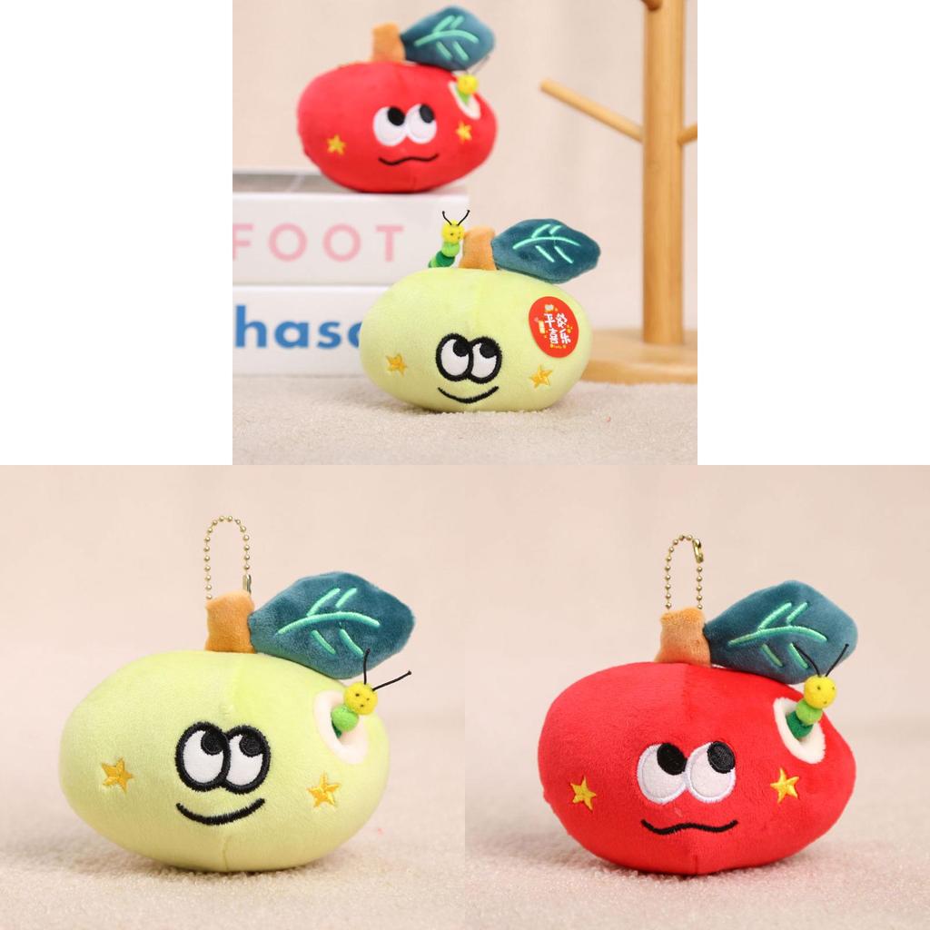 Apple Plush Toy Keychain With Pp Cotton Filling For Kids And Adults