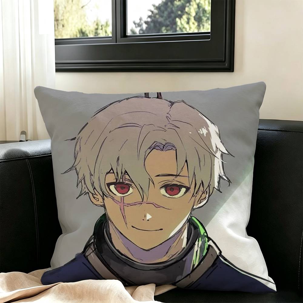 Bunny Iglesias Manga Square Double-Sided printed Pillow Case Bedroom Bedside Pillow Sofa Cushion Cover