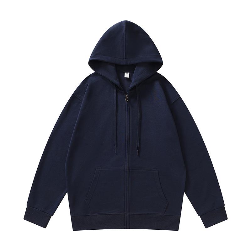 Унисекс Худи-Кардиган на Молнии в Гонконгском Стиле – Повседневная Спортивная Куртка для Мужчин и Женщин M