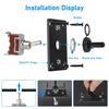 2PCS Heavy Duty Toggle Switch 12V DC 30A, Waterproof 2 Pin SPST ON/Off Switch with Mounting Panel & Weatherproof Rubber Cap, for Car RV Marine Boat