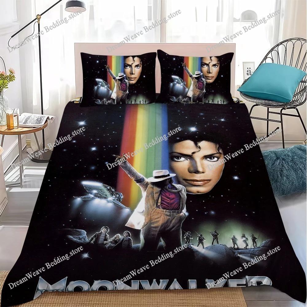 Singer M-Michael Jackson Dangerous Duvet Cover Set Home Style Bedding Soft Laundry Cotton Bed Student Dormitory Gift