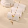 Simple Bead Chain Stainless Steel Pendant Necklace Women's K Gold Plated Niche Exquisite Non-fading Collarbone Chain
