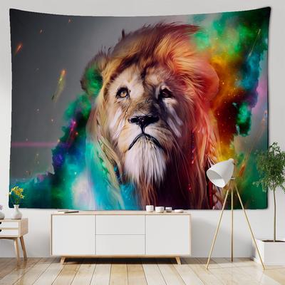 Gobelin 3D Lion Pattern African Animals Dekoracja ścienna Mata do jogi Obrus Ręcznik plażowy