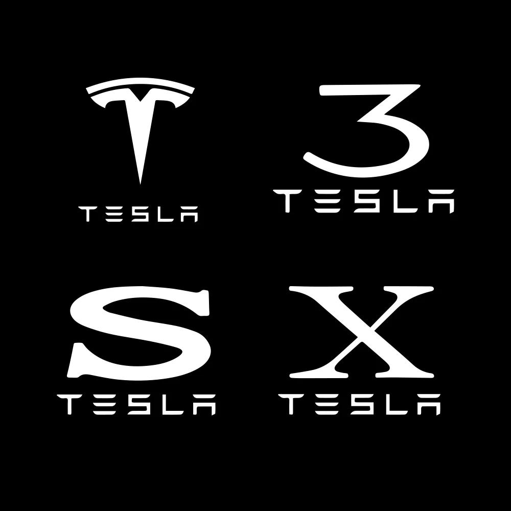 Car Sticker 2025 Hot 2PCS For Tesla Model 3 Model S Model X Car Welcome light HD Auto Door Projector Lamps