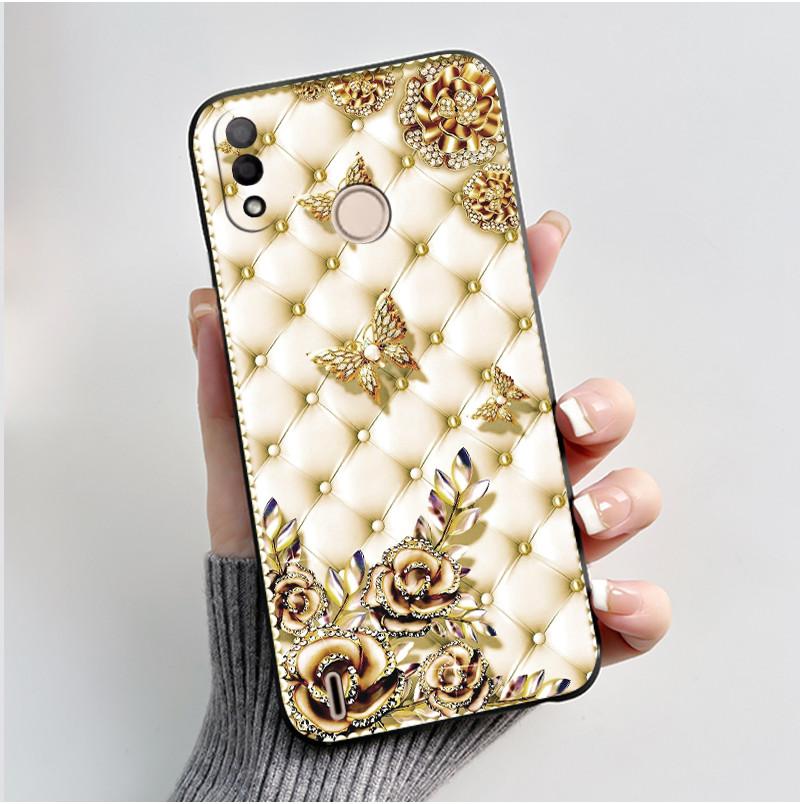 Black Case For Itel P33 Plus Bumper Soft Silicone Jelly Shell Anime Popular Sunflower Wildflower Painted Shockproof Cover