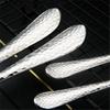 Heavy Hammer Pattern 304 Stainless Steel Cutlery Set Water Cube Buffet Knife Fork Spoon Hotel Tableware Beauty Table Accessories