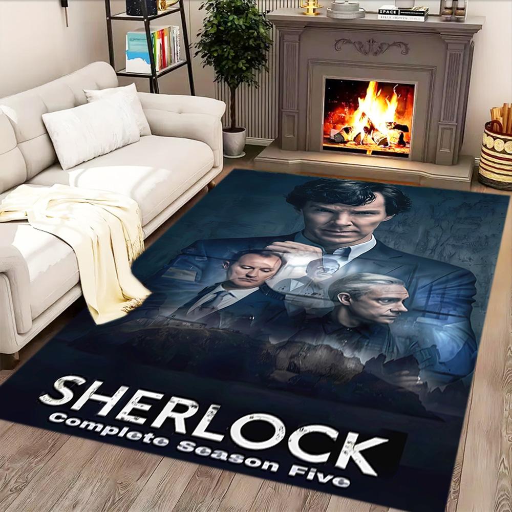 Sherlock Modern Detective Drama Rug for Living Rooms, Bedrooms, Home Décor, and As Gifts.