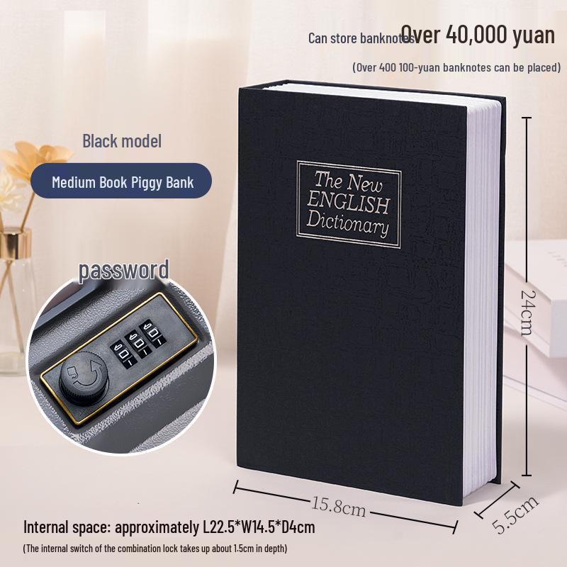 Book Piggy Bank Cabinet: Secure Password Safe for Kids 2025