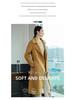 Women's Extra-Long Slim-Fit Over-the-Knee Double-Faced 100% Wool Queen Style Trench Coat for Autumn/Winter