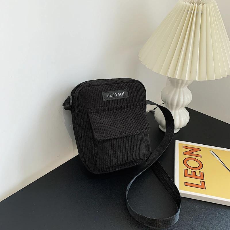 Fashion Women Corduroy Crossbody Messenger Bag Shoulder Bags Ladies Casual Handbag for Women