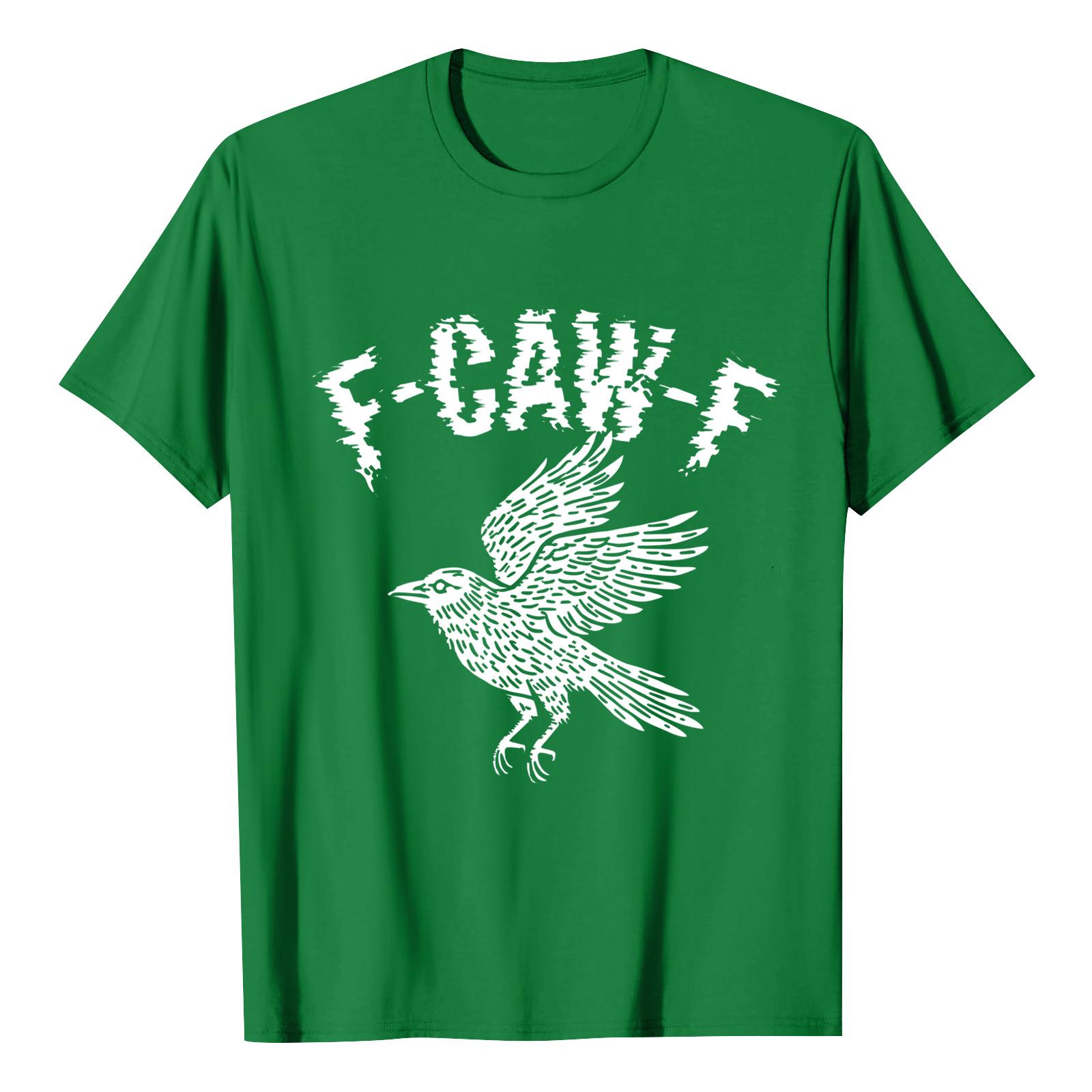 

F-CAW-F Женская повседневная футболка с коротким рукавом и принтом букв L армия зеленый