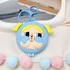 Function 3-in-1 Keychain Decorative Pendant Girls Portable Small Mirror Pendant
