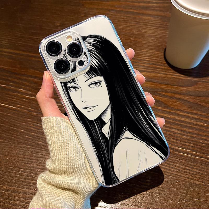 Tomie cool comics girl pattern design Phone Case Transparent Phone Case For iPhone 16 15 14 13 12 11 Pro Max XR Plus