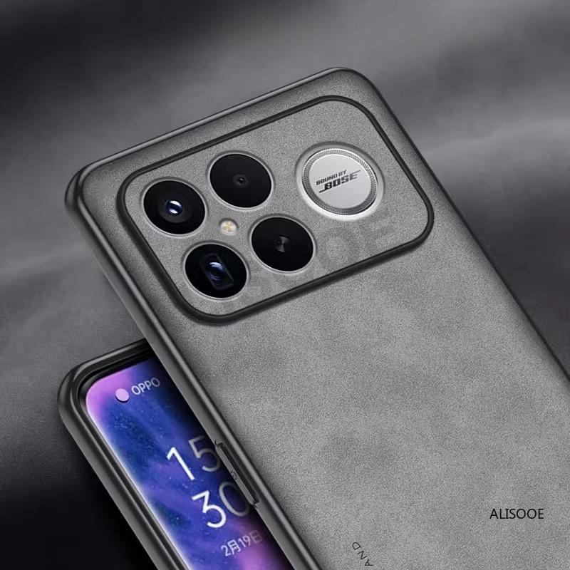 Coque en Cuir PU Givré pour POCO F8 Ultra F8 Pro Étui Plastique Mat Antichoc Protection Complète Housse Arrière Capa