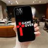 Game Over Shockproof Phone Case for iPhone 6 6s 7 8 11 12 13 14 15 16 17 16E XS Pro Max XR X SE Air