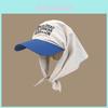 Cappello estivo con protezione solare, cinturino regolabile e motivo ricamato per attività all'aperto