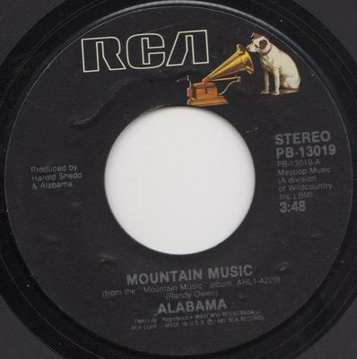 7inch Record ALABAMA - Mountain Music PB13019 RCA 1981 US Folk Used