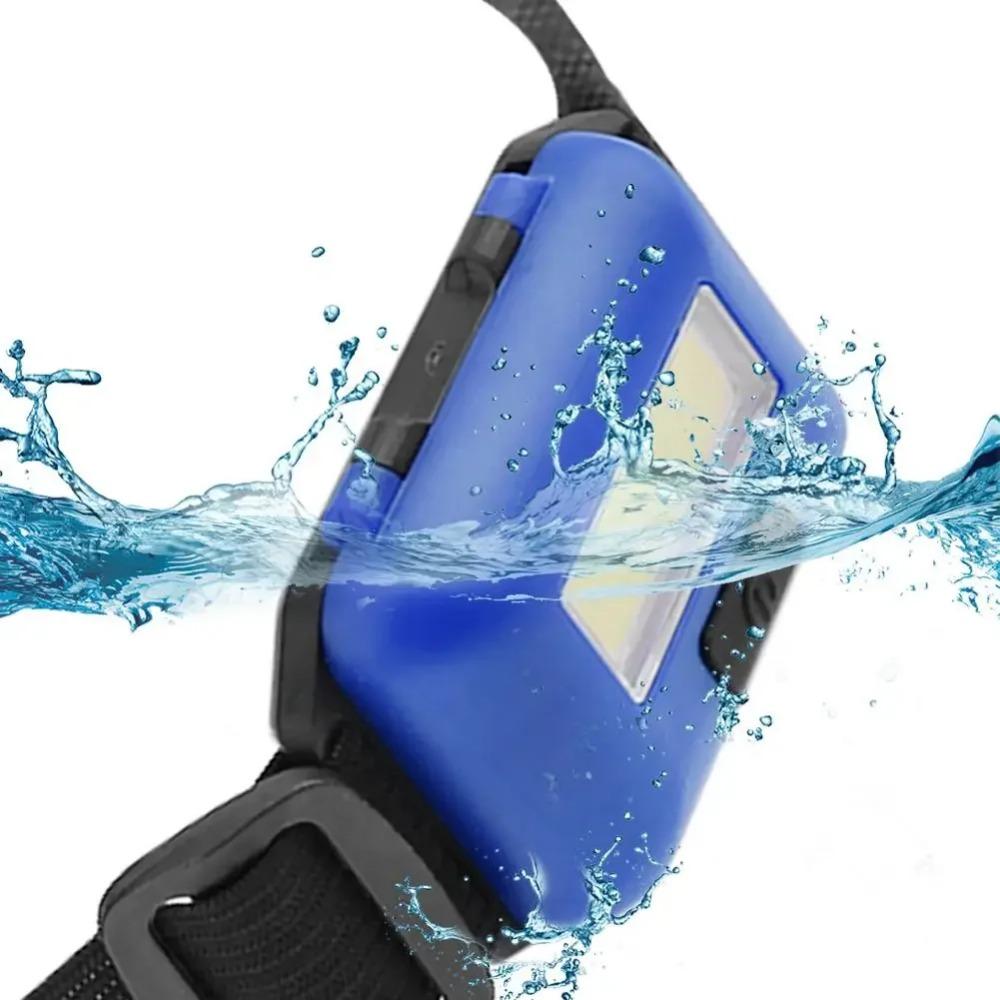 3000lm Mini-COB-Scheinwerfer Tragbare LED-Scheinwerferlampe Wasserdichtes Kopf-Vorderlicht Mit 3 Beleuchtungsmodi Outdoor-Camping-Wanderkopf-Taschenlampe