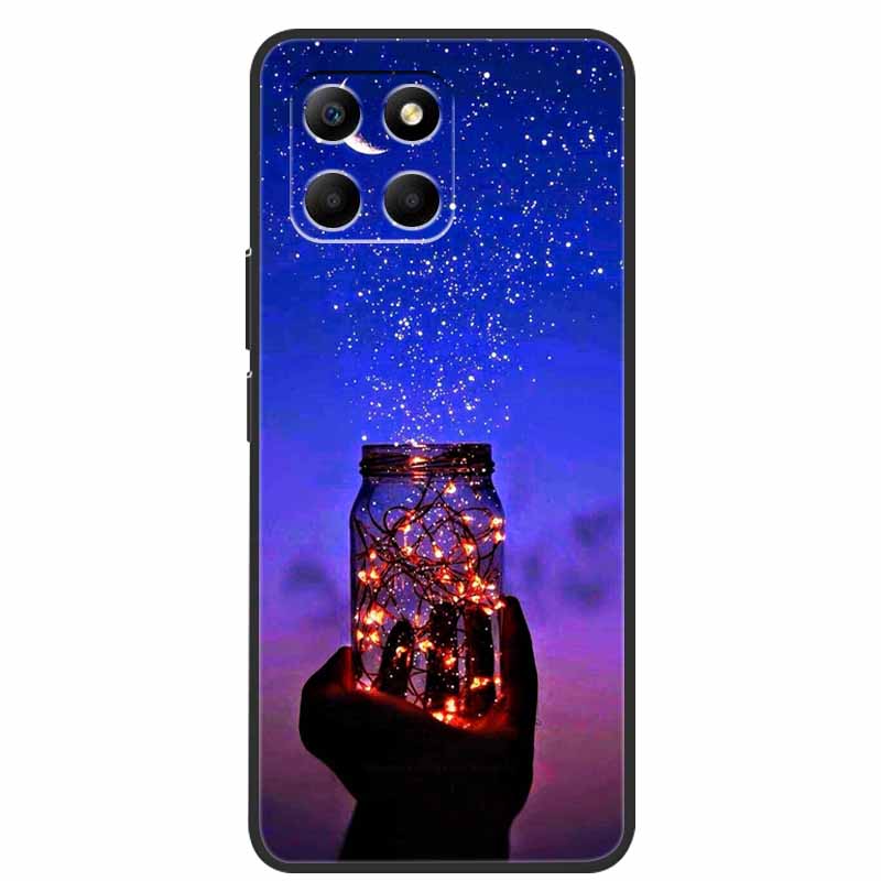 Für Honor 70 Lite Hülle Weiches TPU Silikon Bemalte Katze Schwarze Rückabdeckungen Für Huawei Honor70 Lite RBN-NX1 Hüllen Honor 70Lite 5G Tasche