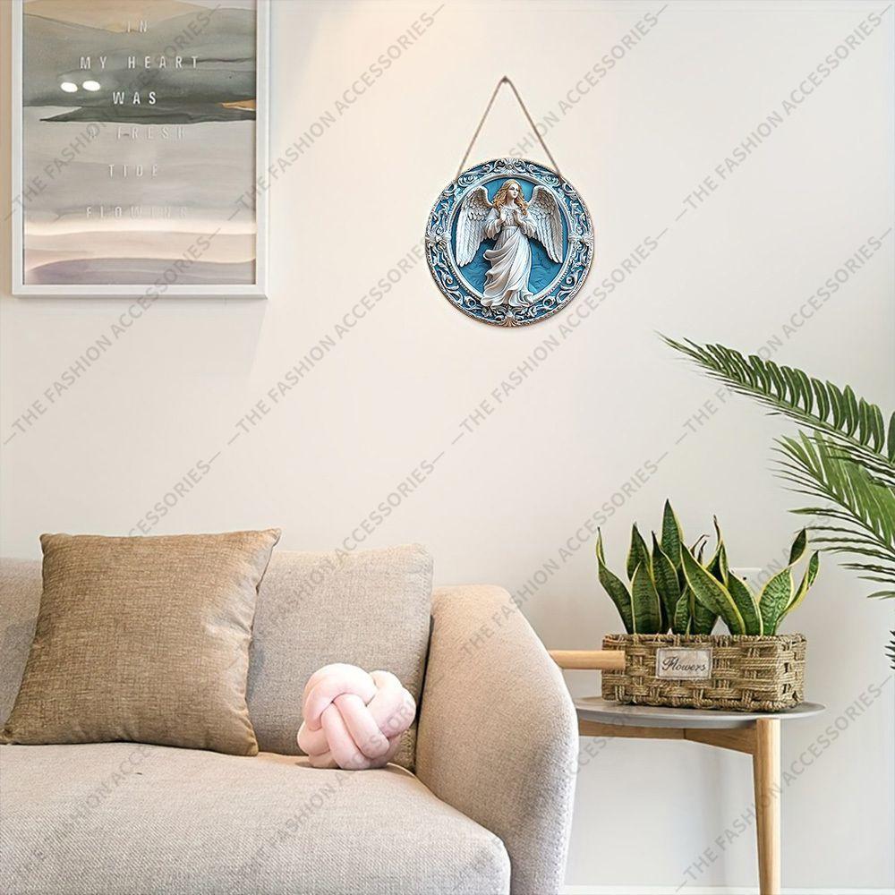 The Pattern Is an Angel Pendant, Decoration of Home Walls or Doors, 2d Flat Wooden, Christmas Decoration, Gifts for Friends and Family