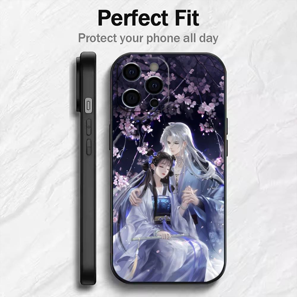

Wang Lin And Li Muwan RI Phone Case For iPhone17,16,15,14,13,12 Plus,Max Soft Silicone Black Cover iPhone12PRO