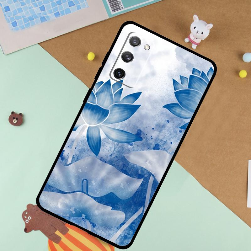 Lotus Flower Soft Case For Samsung Galaxy S24 Ultra S9 S10 S20 S22 S21 Plus S23 FE S25 Ultra Funda Cover