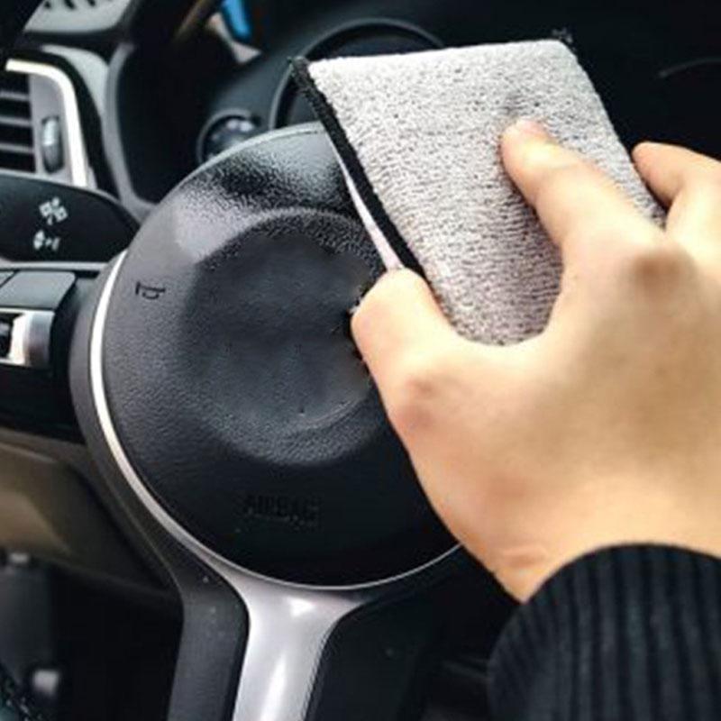 Car Interior Wash  Microfiber Interior Scrubbing Sponge (5”x3.5”) Applicators for Leather,Plastic,Vinyl and Upholstery Cleaning
