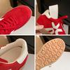 Rote Dexun Schuhe Damen Neu Leder Klassisch Nische Mode Vielseitig Freizeit Weichsohle Sport Damen Schuhe