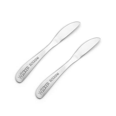 Winker Stainless Steel Toddler Butter Knife, Mixed Colors, 2 Pieces