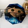 Coraline Print Automatic Umbrella, 8 Rib Iron Frame, Plastic Handle, Suitable for Outdoor Travel &Daily , Ideal Gift