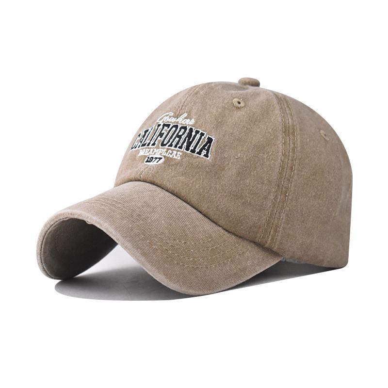 

Vintage California Embroidered Wash Baseball Cap For Fashion Activities Summer CalKhaki