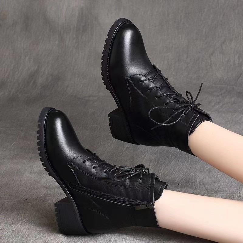 2024 High Quality Ladies Shoes Side Zipper Women's Boots Cross-tied Modern Boots Women Hot Sale Plus Size Ankle Boots