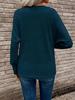 Women's Elegant V-neck Long-sleeve Solid Color T-shirt for Autumn/Winter