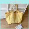Pattern Simple Checkered Large Capacity Women Casual Canvas Tote Bag For Daily