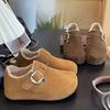 Thick-soled Height-increasing Full-bag Women's Shoes for Autumn and Winter, with Fleece Snow Boots