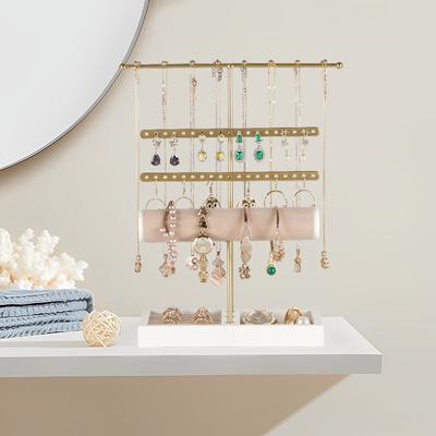 Original Design Gold Schmuckständer Ring- und Ohrringaufbewahrung Uhr- und Armband-Ausstellungsständer Schmuck Halskette Schmuckständer