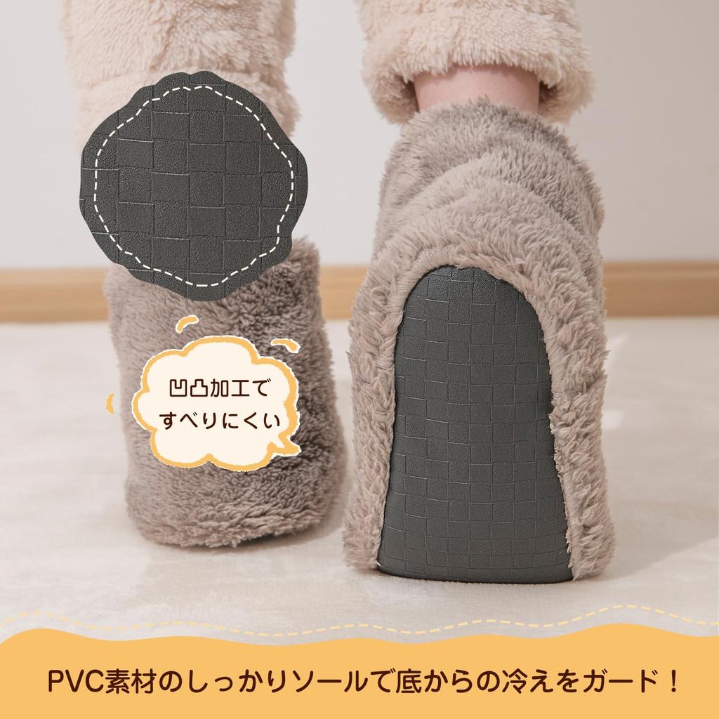 Kumori Room Room Warm Fluffy Winter Indoor Warm Shoes Size Shoes, Moisture-Wicking, Heat-Generating Boots, Slippers, Non-Slip, Boa, Warmth,